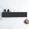 Bathroom Shelves Black Bathroom Organizer Shelf With Hooks Aluminum Kitchen Decoration Shelves On Wall Shower Storage Rack Wall Mount 231124