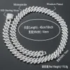 Iced Out Hip Hop 14mm وعرضه 925 الجنيه الاسترليني مع وضع Miami Cuban Link Chain VVS Moissanite Cuban Stain Necklace Netclace