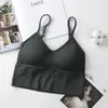 Tanques femininos Cami Yoga Sports Sports Bras Triangle Copo Roupa íntima feminina Brinques Tubo Top Top Top Sexy Back Back Ajusta Sling Bra colete 230425