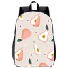 School Bags Fresh Fruit Pattern Lemon Orange Backpack For Kids Teens Adults Student Women Men Travel Laptop Rucksack