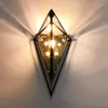 Vägglampa unik design metall glas sovrum sovrum sconce el restaurang gång hall dekorativ belysning