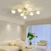 Lustres Pendentif Lumières Moderne Salon Lustre Simple Style Pastoral Chambre Étude Plafond Belle Fleur Salle À Manger Intérieur Lampes