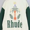 Felpa con cappuccio Rhude Felpe con cappuccio da uomo Felpa con cappuccio Lettera Stampa Manica lunga Moda Uomo Donna Felpa con cappuccio Rhude Felpe Maglione di lusso Felpe con cappuccio Hip Hop Rhude 442