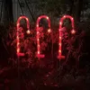 Lawn Lamps Christmas LED Solar Christmas Decoration Candy Cane Sign Lights Outdoor Stake Lights For Road Garden Lawn Lights Christmas Gifts Q231125