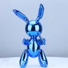 Decorative Objects Figurines Cute Balloon Rabbit Statue Resin Sculpture Animal Figures Home Decor Modern Nordic Decoration Accessories for Living Room 230425