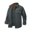 Men's Jackets Loose Version Of Patchwork Corduroy Washed Cotton Shirt Metal Button Mens Down Jacket Medium Light