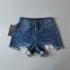 Dameshorts Summer Denim Shorts For Women Black Jeans Distressed Short Mujer White Jean Ripped Y2K Streetwear 230424