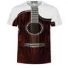 T-shirt da uomo 2023 Summer Mens 3d Tshirt Stampato Guitar Fashion Camicia a maniche corte T-shirt a maniche giornaliere