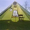 Tentes et abris 5 tente 6 tente chaude avec prise de poêle ignifuge pour tuyaux de conduit 5 personnes 6 personnes tentes tipi légères pour équipe familiale en plein air marron
