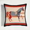 New Light Luxury Horse Series Square Pillow Holland Velvet Super Soft Sample Room Decoration Printing Cushion Cover
