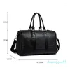 Duffel Bags Fashion Handmade geweven lederen herenreistas Korte Trip Bagage Organisator Toerisme Sporttraining