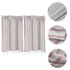 Curtain Rod Pocket Room Draperies Short Window Curtains Kitchen Tiers For Bedroom Living Accessory Red