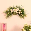 Decoratieve bloemen Spring fijn blad gypsophila rozendeur lintel huizen simulatie bloemdecoratie hanger verlichte buiten