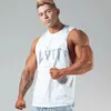 Men's Tank Tops Summer Style Casual Fitness Black Vest Jogging Running Breathable Slimfit Tshirt Cotton Round Neck Sports 230424