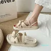 Sandali Moda Scarpe da donna 2023 Sandali con plateau neri Two Weare Summer Heels Med Espadrillas di lusso antiscivolo New Bow Beach Girls Med AA230424