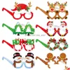 Decoraciones navideñas Árbol de Navidad Muñeco de nieve Elk Gafas de papel P O Booth Props Holiday Childrens Merry Funny Decor Drop Delivery Home Gar DHWRB