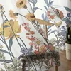 Gordijn bloemen vintage hand getrokken gordijnen voor woonkamer transparante tule raam slaapkamer decor sluier draperen