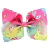 épingle à cheveux bébé 8 pouces filles mignons arcs colorés enfants pinces à cheveux enfants ruban bulle arc accessoire animal rayure épingles à cheveux KFJ194558