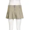Röcke Vintage Reißverschluss Urlaub Denim Plissee Frau Harajuku Hohe Taille Kurze Mini Outfits Y2K Streetwear Strand Sommerrock 2023
