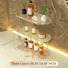 Bathroom Shelves Acrylic Bathroom Organizer Rack Home Kitchen Table Shelf Luxury Crystal Makeup Storage Holder Arrival 231124