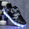 Кроссовки размер 2537 USB -зарядка детские ботинки для мальчиков с единственным энфантом светодиодное светило