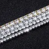 Хип -хоп индивидуальная 3 мм 4 мм 5 мм 6 мм 925 Серебряное серебро VVS Moissanite Jewelry Tennis Chain Bracelet