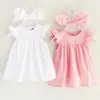 Girls Dresses Baby Girl Onepiece Dress Summer Toddler Spring Cotton Frocks First Year Old Clothes born Skirt with Hairband 231124