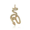 Персонализированная циркона змея подвесное ожерелье моды модная золотая орнамента