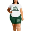 Principais tamanhos de trajes de tracks para feminino Designer duas peças Conjunto 2023 LAIDES LAIDES MATHA CASUAL CASUAL PROMUTADA DE MANDA CURTA SPORTHUSTH SPORTHENS 3XL 4XL 6XL