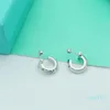 Boucle d'oreille cercle demi-surface lisse boucles d'oreilles designer mode couple de bijoux en acier inoxydable Valentines