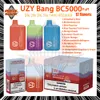 Stylo vape jetable original UZY Bang BC 5000 Puff 12 saveurs E Cigarette Type-C 650mAh Batterie rechargeable 14 ml 0% 2% 3% 5% Cartouche Vaporisateur Puffs 5K