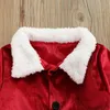 Familjsmatchande kläder 0 4år spädbarn baby barn jultomten costumes faller vinter juldräkter pojke flicka långärmad topps byxor hatt sammet 231124