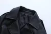 Kadın Trençkotları Superaen Sonbahar PU Deri Windbreaker Elbise 2023 Kadınlar İçin Günlük Uzun Ceket