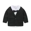 Clothing Sets Classics Boys Suit Noble Three Piece Kids High Quality Gentleman Toddler Boy Clothes Childrens Host Dresses