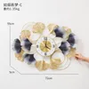 Настенные часы китайский стиль Ginkgo Biloba Clock Modern Dining Living Art Creative Mute Watch Metal Decor