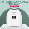 Nail Dryers Rechargeable Lamp 86W Wireless Gel Polish Dryer Red Light Manicure with Handle Cordless UV LED e231123