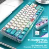 Keyboard Mouse Combos XVX M61 Mekanis Nirkabel 61 Tombol 2 4G Isi Ulang RGB Backlit Gaming 60 Sakelar Coral Sea Gateron untuk PC 230425