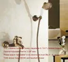 Kitchen Faucets Antique Brass Wall Mounted Bathroom Single Handle Bathtub Faucet Tap Hand Held Shower Set With Bracket &1.5m Hose Atf302