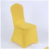 Chair Covers Elastic Ers White Polyester Spandex Party Banquet Seat Er El Decoration Drop Delivery Home Garden Textiles Sashes Dhozf