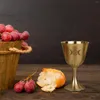 Bicchieri da vino 3.1 Calice alto con pentagramma Calice in ottone massiccio Bicchiere dal design unico Medievale