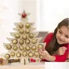 Juldekorationer År trä adventskalender chokladhållare nedräkning för älg Xmas 211105 Drop Delivery Home Garden Festive P DH7I9