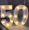 Andra evenemangsfestleveranser 2st 30: e 40: e 50: e 60: e nummer LED String Night Light Lamp Happy Birthday Po Props Anniversary Decoration Party Supplies 230425