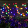 Lawn Lamps 1/2/4pcs Outdoor Solar Garland Lamp IP65 Waterproof Cherry Blossom Rose Flower Solar Lighting for Garden Yard Pathway Lawn Lamps Q231125