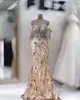 2023 April Aso Ebi Luxurious Mermaid Prom Dress Beaded Crystals Sexy Evening Formal Party Second Reception Birthday Engagement Gowns Dress Robe De Soiree ZJ641