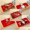 Christmas Decorations Mat Outdoor Carpet Doormat Santa Ornament For Home Xmas 2023 Navidad Noel 2024 Year Gifts Drop Delivery Garden Dhz5P