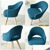 Stoelhoezen Holle Rug Gebogen Stoel Er Effen Spandex Bureau Fauteuil Ers Eetkamer Koffiebar Make Up Bank Slipers Stoelhoezen Eetkamer D Dhxex