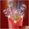 Giochi di novità Giochi di novità Fuochi d'artificio Bubble Maker 12 fori Anno Matic Hine per bambini Bolle elettriche Matrimoni per feste all'aperto Drop Deliv Dhhxc