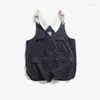 Men's Vests Cotton Men's Tank Top Fashion Korean Street Dress Hip Hop Sleeveless Jacket Multi Pocket Youth Work Vest Coat