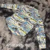 Designer Clothing Luxury Fashion Casual Shirts ArtistSlp Wave Shirt Blue Wave Coconut Tree High Street Emperor Shirt Slim Fit Bottom Damaged Version Streetwear Roc