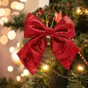 装飾的な花の装飾スパンコール弓のキラキラスパンコールのスパンコールクリスマスツリーパーティーのための大きな弓